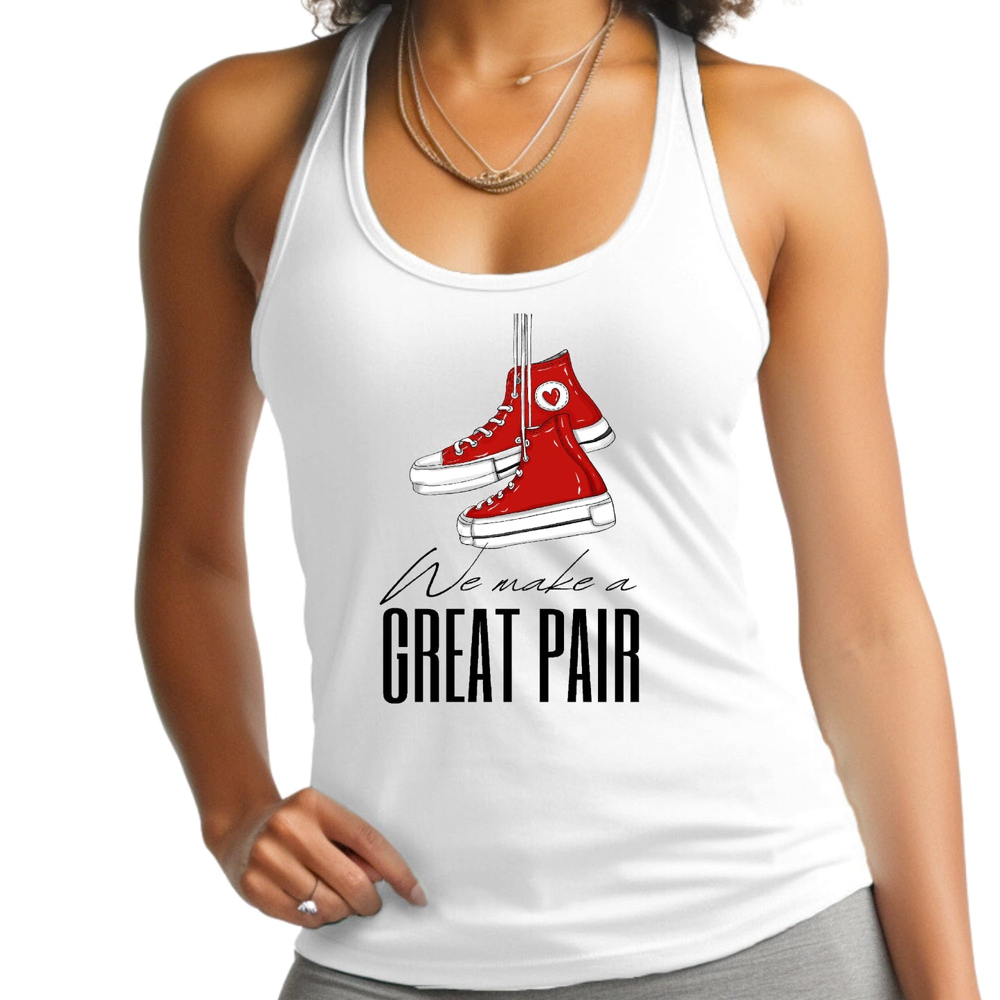 Womens Fitness Tank Top Graphic T-shirt - Say it Soul - we Make a Great